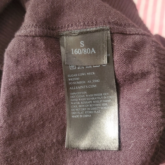 Allsaints Elgar Cowl Neck Sweater Size Small - Picture 6 of 8
